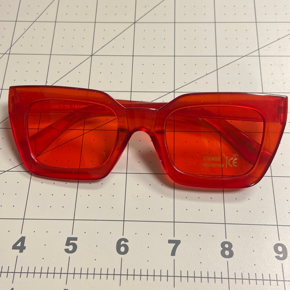 Punk Rock Red/Red Plastic Sunglass